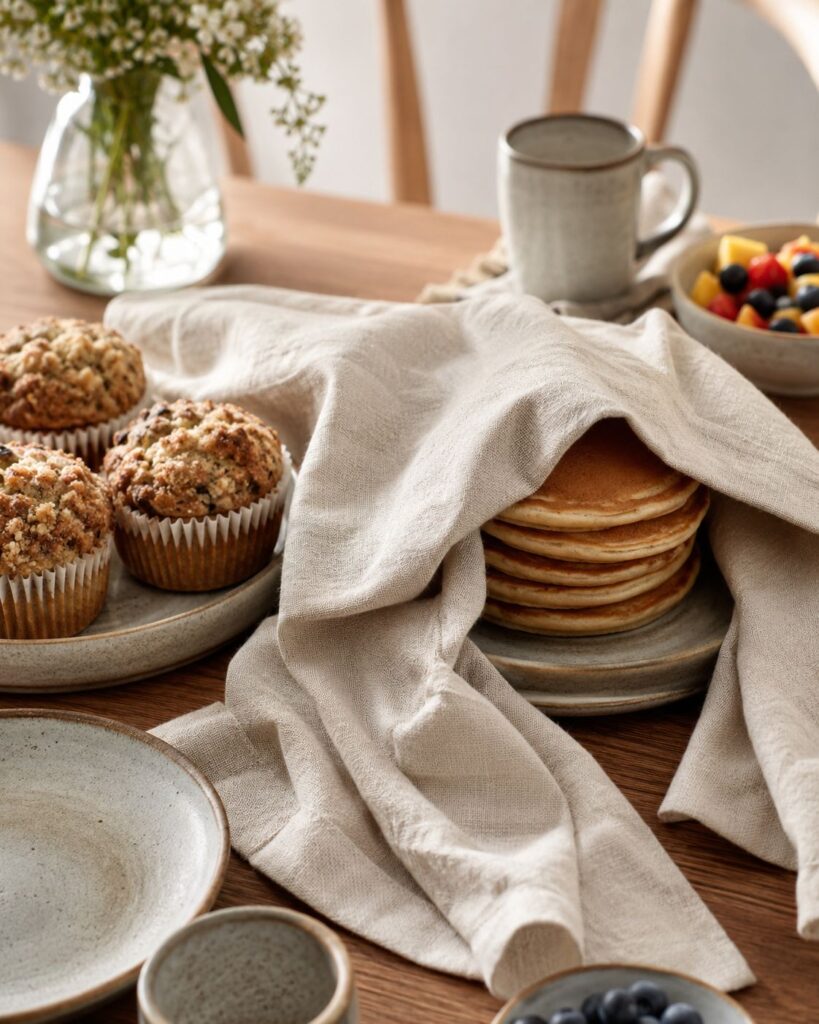 How to Use Linen Tea Towels Cover Food Before Serving