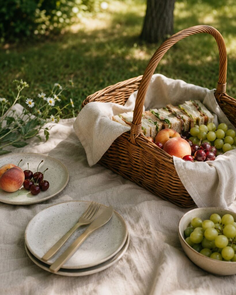 How to Use Linen Tea Towels Use as a Picnic or Travel Towel